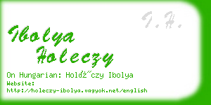 ibolya holeczy business card